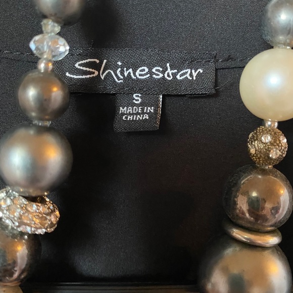 Black shine star Romper. - Picture 3 of 3